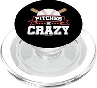 Pitches Be Crazy Baseball Lover PopSockets PopGrip for MagSafe