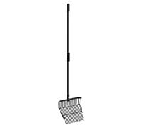 Pitchfork Black Steel 14-Tine Angled Head 38x8.5x37cm Handle 127.5cm Rubber Grip