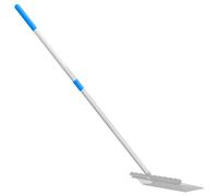 Pitchfork Handle Telescopic Silver Steel 3cm x 70-123cm Adjustable Rubber Grips