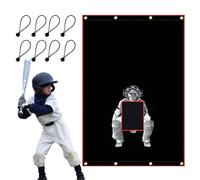 Pitching Goal, Baseball Pitching Goal,Softball Exercise Hits Target | Shockproof Multisport Baseball Trainer for Team Training Batting Skill Practice Fielding Drills PE Class, 4x6 ft