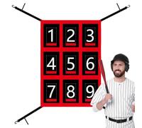 Pitching Net - 70x49cm Softball Target Training Aids, Adjustable Baseball Net Target with Strike Zone, Portable Practice Equipment | Pitcher Training Tool for Kids Adults Hitting Practice