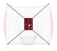 Pitching Net with Strike Zone - Baseball Softball Practice Target, Adjustable Height Throwing Aid | 9-pocket Portable Accuracy Training Screen, Backyard Fielding & Hitting Tool for Accuracy Training