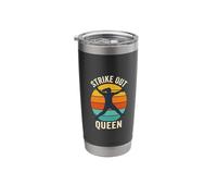Pitching Queen Retro Softball Pitcher Vintage Sunset Stainless Steel Insulated Tumbler