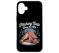 Pitching Tents Since The 90s Nostalgia Camping Case for iPhone 16 Plus