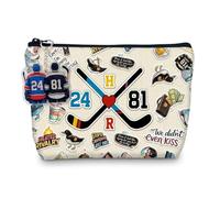 PITFEROCE Heated Rivalry Merch Makeup Bag with Ilya 81 & Shane 24 Jersey Keychain, Hockey Romance Bookish Cosmetic Pouch, Fan Gifts for Readers & TV Fans