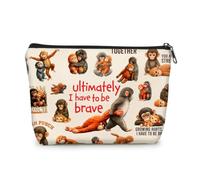 PITFEROCE Punch The Monkey Makeup Bag for Women, Viral Macaque Cosmetic Pouch, Team Punch Merch Travel Organizer, Emotional Support Animal Lover Gifts for Best Friend