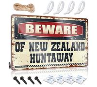PITFS Bar Accessories Man Cave Beware Of New Zealand Huntaway Tin Sign Garage Accessories For Man Cave Tin Signs For Bar(Size:20X30CM)