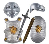 PithCogent Kids Boys Knight Costume Medieval Armor Dress Up Set for Halloween Knight Set, Armor, Mask, Toy Sword and Shield, Boys Dress-Up Play, style2