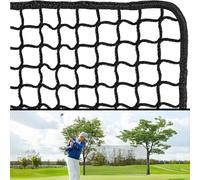 Pithsdp Golf Net Sports Practice Netting Set,Hitting Net for Multiple Sports,Durable Barrier for Baseball Hockey Soccer,Safety Rope Net for Balcony Railings(Size:2M*9M(6.5FT*29.5FT),Color:Black)