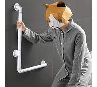 Pithsdp L-shape Grab Bars For Bathtubs And Showers，Stainless Steel Vertical Angle Grab Bars With Luminous Circles，Anti Slip Handicap Bathroom Handrails For Pregnant Woman，Seniors(White,40x60cm)