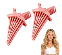 Pitigihe 2 Hair Volume Clips for Instant Volume at the Roots, 13-Pin Hair Clips, Portable Volume Combs for More Fullness on the Crown, Easy-to-use Styling Tool, Pink