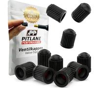Pitlane Performance® Valve Caps - 10 Pack Schrader Tire Valve Stem Caps for Cars, Motorcycles, SUVs, and Bicycles - Durable Dustproof Black Valve Covers (Black)