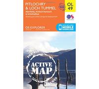 Explorer Active Ol49 Pitlochry & Loch Tummel Map With Digital Version - Orange, Orange One Size