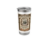 Pitmaster Reserve BBQ Smoked Low Slow Bourbon Whiskey Label Stainless Steel Insulated Tumbler