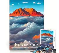 Piton Des Neiges, La Réunion Jigsaw Puzzle for Teenagers 1000 Pieces Mind Skill Toy Gentle Leisure Design Assembly Premium Gift (38x26cm)