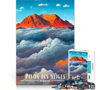 Piton Des Neiges, La Réunion Jigsaw Puzzles for Adults 1000 Piece Strengthen Recall Casual Fun Quality Edge Stylish Gift (38x52cm)