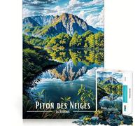 Piton Des Neiges, La Reunion Landscape Jigsaw Puzzles for Adults 1000 Pieces Brain Skill Relaxed Mind Exact Edge Art Collection Piece (50x75cm)