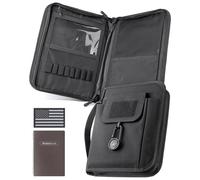Pitozer Handle Tactical Book Covers with Spiral Notebook | SC0UTS Hand-Book Cover for Paperbacks | A5 Book Sleeve Protector with Compass & Patch | Gift for School, Travel, Camp, Out-Work
