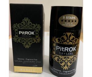 PITROK CRYSTAL SENSITIVE FRAGRANCE FREE ROLL ON /NATURAL DEODORANT STICK REFILL