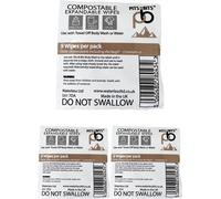 Pits & Bits Compostable Expanding Wipes - Triple - - Size: ONESIZE
