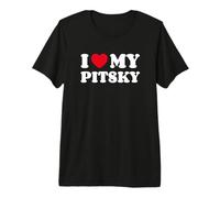 Pitskes Pitbull Husky Mix I Love My Pitsky Premium T-Shirt