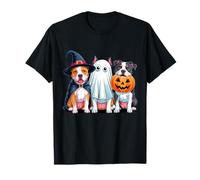 Pittbull Halloween Funny Dog Lover Pumpkin Witch Ghost Boo T-Shirt