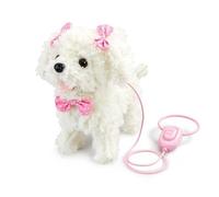 Pitter Patter Pets Puppy Poodle Dog Walk Along - Electronic Pet Toy for Kids 3+ Years, Plush Kids Dog Lead & Walking Toy