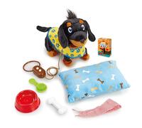 Pitter Patter Pets Wiggle Jiggle Daschund Deluxe Electronic Pet For Children From 3 Years Sausage Dog Walking Toys Plush Kids Lead Puppy Robot