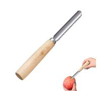 Pitter | Stainless Steel Pear Peeler | Non-slip Wooden Handle for Cooking, Preparing Salads, Juices and Canned Food