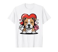 Pittie Mom Pitbull Impressionist Art Style Dog T-Shirt