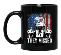 PittmanDesign Trump 2024 Mug - You Missed - 11oz, Black