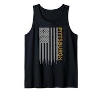 Pittsburgh American Flag Patriotic USA City Pittsburgh Tank Top