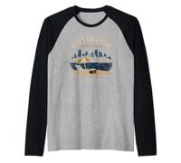 Pittsburgh Beach Club No Ocean No Problem Yinz PGH 412 Love Raglan Baseball Tee