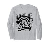 Pittsburgh Girl Hometown Iconic Steel City Girls Long Sleeve T-Shirt