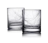 Pittsburgh Map Whiskey Glasses Set of 2, Rocks Glasses, 10 oz10.5 oz Old Fashioned Tumblers for Drinking Scotch Bourbon Whisky Cocktail Cognac Vodka Gin Tequila Rum Liquor Rye Gift for Men Women