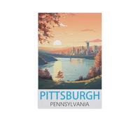 Pittsburgh Pennsylvania，Jigsaws Puzzles 1000 Pieces Classic Jigsaws Educational Games Toys，Best Gift for Adults and Kids（75x50cm）-FT69
