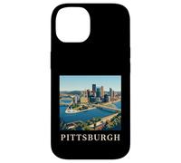 Pittsburgh Pennsylvania Retro Vintage Skyline River Bridge Case for iPhone 14