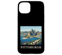 Pittsburgh Pennsylvania Retro Vintage Skyline River Bridge Case for iPhone 15 Plus