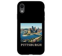 Pittsburgh Pennsylvania Retro Vintage Skyline River Bridge Case for iPhone XR