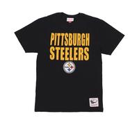 Pittsburgh Steelers NFL Tee Shirt, male, Mitchell & Ness, T-Shirts, Black, L, Tops L