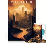 Pittsburgh Urban Cityscape Jigsaw Puzzles for Adults1000 Pieces Mind Skill Toy Quiet Hobby Design Assembly (50x75cm)