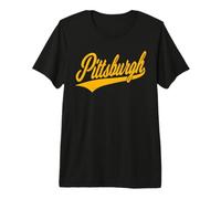 Pittsburgh Varsity Script Retro Vintage Sports Style Premium T-Shirt