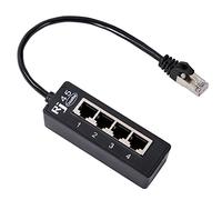 Pitxsgsia 1 Pcs RJ45 LAN Connector 4 in 1 RJ45 LAN Connector Cable 1 Male to 4 LAN Port for Networking Extension Accessories