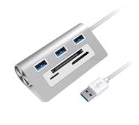 Pitxsgsia 1 PCS USB HUB Card Reader Multi USB Splitter USB Card Reader for Windows PC Laptop