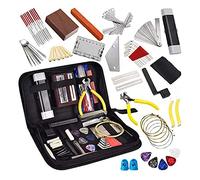 Pitxsgsia 77 Pieces Guitar Maintenance Kit Repair Tool Set Electric Guitar Metal+Plastic String Instruments with Tote Bag Acoustic Guitar,