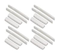 Pitxsgsia 8 Sets of 16Pcs 6 String Acoustic Guitar Bone Bridge Saddle and Nut Made of Real Bone