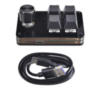 Pitxsgsia Mini USB Macro Keyboard Customized 4 Keys 1 Programming Button Mechanical Keyboard DIY Switch Keyboard Blue Portable Hot Replaceable