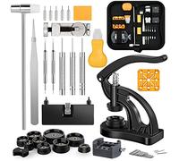 Pitxsgsia Watch Repair Kit + Watch Press Tool, Watch Battery Replacement Tool Kit, Watch Tool Kit with Watch Link Removal Tool