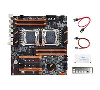 Pitxsgsia X99 Dual CPU Motherboard+SATA Cable+Switch Cable+Baffle+Thermal Grease LGA 2011 DDR4 Support 2011-V3 CPU Motherboard