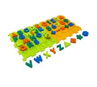 Pitycbo Children Foot Massage Pad Sensory Activity Mat Puzzle Mat Floor Mat With Textured Feel And Detachable Letter Number Shape Pieces For Bedrooms Playrooms Classrooms